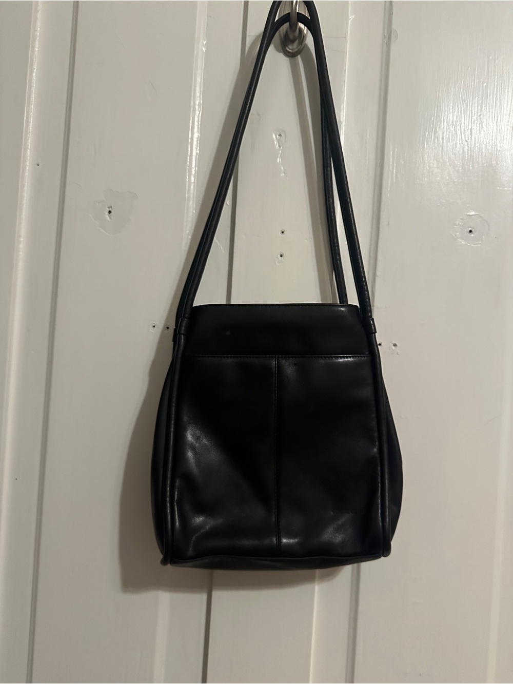 Classic Nine West Black Leather Shoulder Bag
